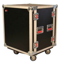 Gator Cases ATA Shock Wood Flight Rack Case; 12U; w/ Casters