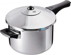 Kuhn Rikon 3.7-Quart Duromatic Stainless-Steel Saucepan Pressure Cooker,  Stainless