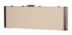 Gator Cases Deluxe Wood Case for Bass Guitars; Journeyman Burlap Exterior