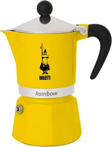 Bialetti 4983 Rainbow Espresso Maker, 6-Cups, Yellow