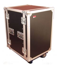 Gator Cases ATA Wood Flight Rack Case; 16U; 17" Deep; w/ Casters