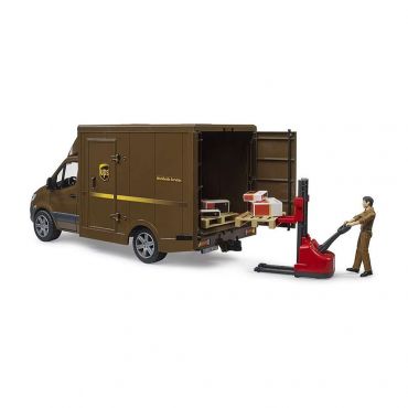 Bruder Toys MB Sprinter UPS Truck with Manually Operated Pallet Jack