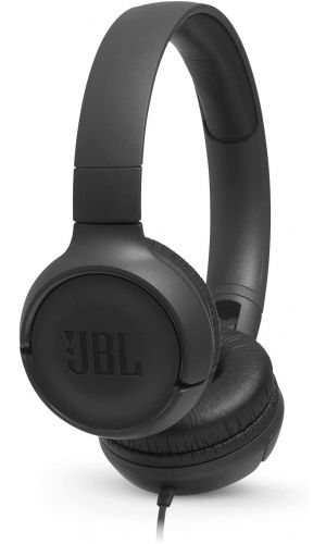 JBL Tune 500 On-Ear Headphone with One-Button Remote/Mic, Black