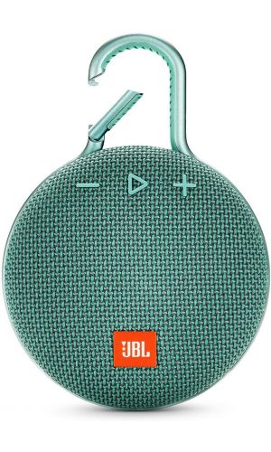 JBL Clip 3 Waterproof Portable Bluetooth Speaker with 10-hours of Playtime, River Teal