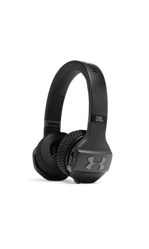 JBL UA Train On-Ear Gym Headphones with Bionic Hearing, Rugged Durability, and Oversized Controls, Black