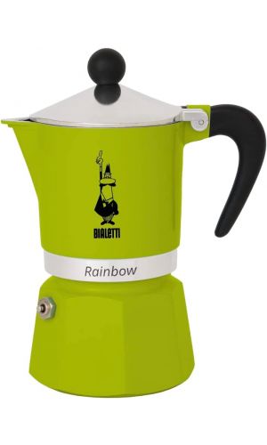 Bialetti 4973 Rainbow Espresso Maker, 6-Cups, Green