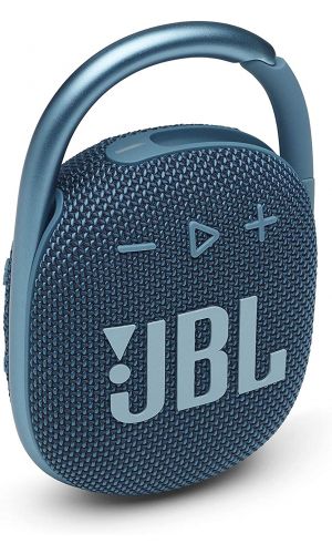 JBL Clip 4 Portable Speaker with Bluetooth, Built-in Battery, Waterproof and Dustproof Feature, Blue