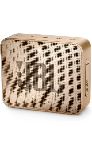 JBL Go 2 Waterproof Portable Bluetooth Speaker with 5-hours of Playtime, Pearl Champagne