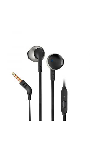 JBL Tune 205 In-Ear Headphone with One-Button Remote/Mic, Black