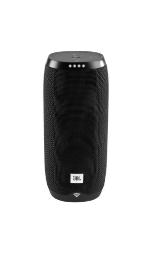 JBL Link 20 Voice-activated portable waterproof speaker w/ 8 hours of playtime, Black