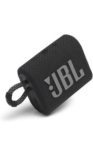 JBL Go 3 Portable Speaker with Bluetooth, Built-in Battery, Waterproof and Dustproof Feature, Black