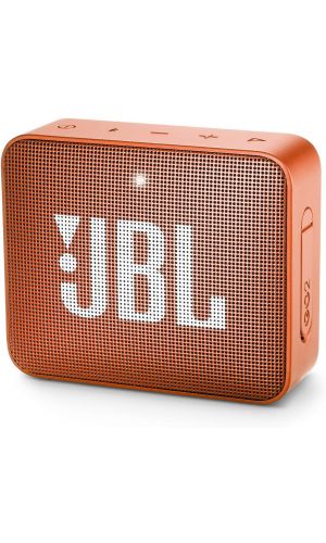 JBL Go 2 Waterproof Portable Bluetooth Speaker with 5-hours of Playtime, Coral Orange